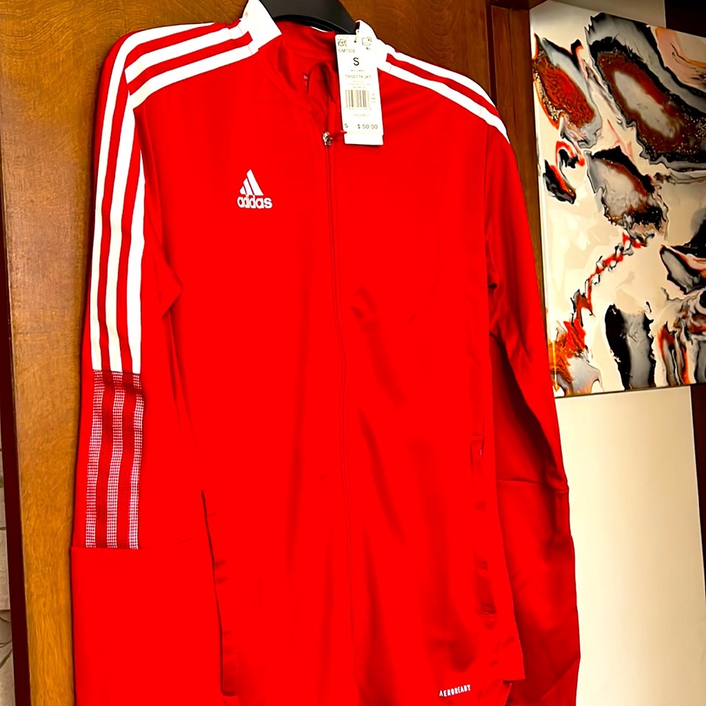 RED Adidas AEROREADY TIRO21 jacket